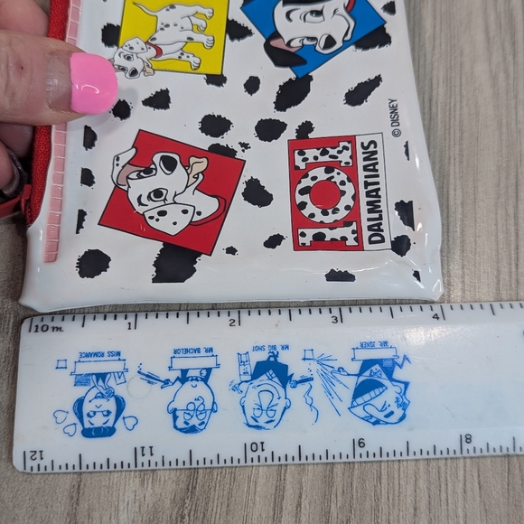 Disney 101 Dalmatians Pencil Pouch Zipper Case Vintage 90s - Picture 13 of 13